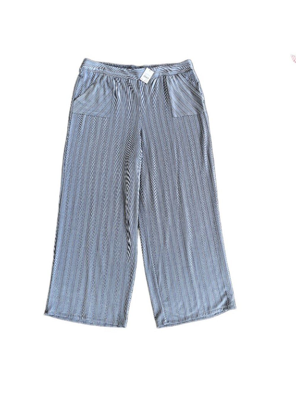 NWT Cato Plus Size Stripe Knit Pants 22/24 Gray
